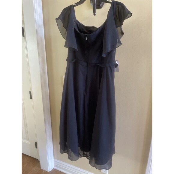 jjs house jet black dress size 14 has 39.5 Bust And 32.5 Waist - Picture 2 of 16